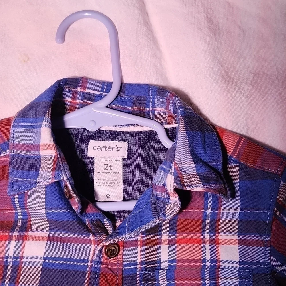 CARTERS Toddler Boys Plaid Shirt and Pants